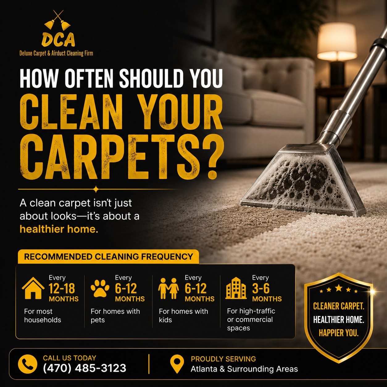 Recommended carpet cleaning frequency guide