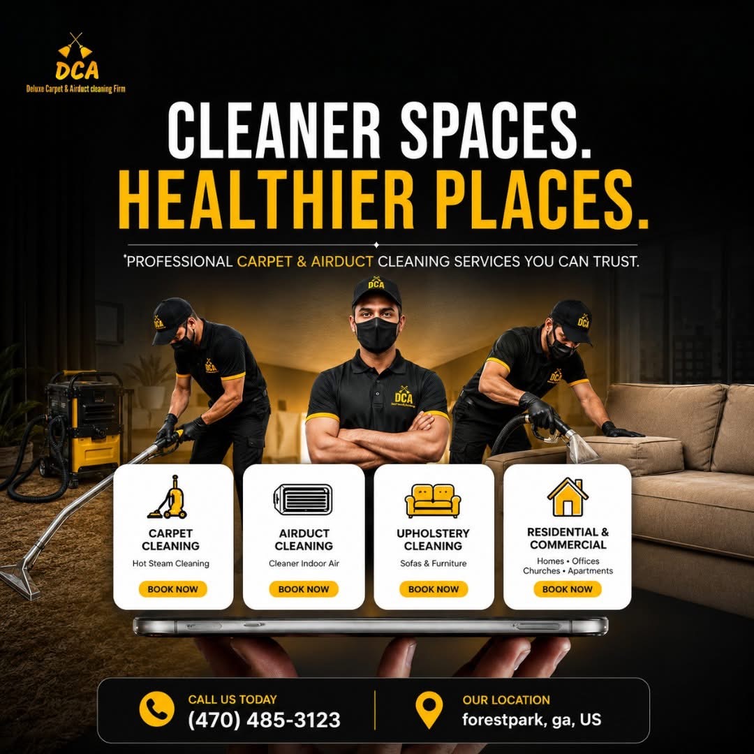 DCA professional carpet, air duct, and upholstery cleaning services